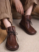 Women Lace Up Luxury Designers Boots Soft Soles-BS01018-Veeddydropshipping